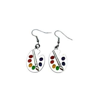 NEW artist paint color palette fashion earrings